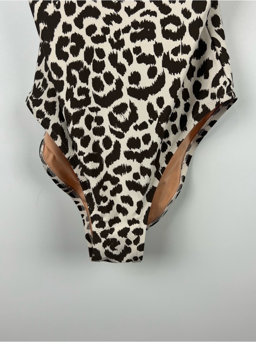 J. Crew Underwire One Piece Swimsuit Leopard Print 2020 Beach Resort Size 4 - Picture 6 of 12